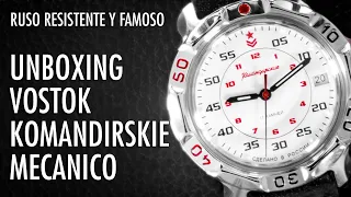 Unboxing Vostok Komandirskie Mecánico Ruso Militar Reloj en Español