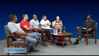 Georgetown Councillors discuss the collapse of the roof of Stabroek Market wharf and other matters.