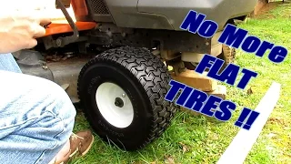 Install Flat Free Tires on Husqvarna Yard Tractor