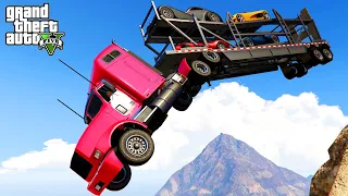 GTA 5 Crazy Jumps/Crashes #8 with Trevor and Ron (GTA V Mount Josiah Car Crash)