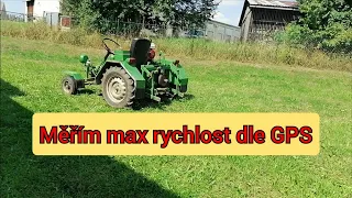 Homemade malotraktor, měření rychlosti na jednotlivé převody