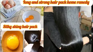 egg mask for hair growth triple hair density|formula apply egg hair pack| silky smooth h!!