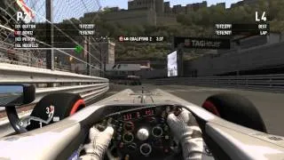 F1 2011 Monte Carlo High Speed DRS Crash with Engine Failure