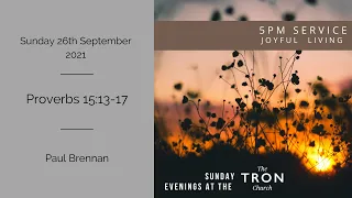 Sunday Evening Service: 26th September 2021