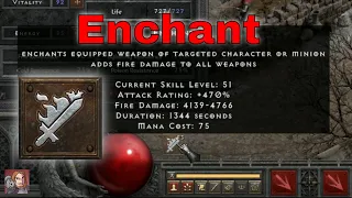 D2R Skills & Abilities - Enchant, Fire Tree (Sorceress)