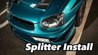 URAS Splitter install on Voltex Subaru WRX STi