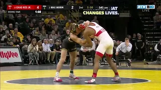 141 LBS: #3 Max Murin (Iowa) vs. #8 Chad Red Jr. (Nebraska) | 2020 B1G Wrestling