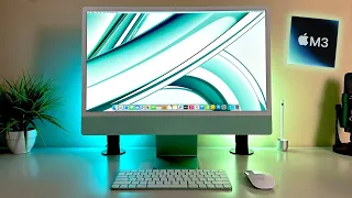 NEW 2023 24" M3 Apple iMac (GREEN) - Unboxing, Review & Tour | Best Value PC on the Market?