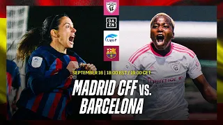 Madrid CFF vs. Barcelona | Liga F 2023-24 Matchday 2 Livestream