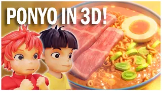 Ponyo 3D Ramen & Ham scene - Studio Ghibli