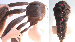 amazing rose messy braid hairstyle for gown | hairstyle for birthday girl