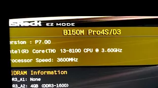 Мой тестовый стенд с i3-8100 на B150 c DDR3. PCI-E x16 работает.