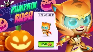 Talking Tom Hero Dash Halloween update Pumpkin Rush event Tiger Roar Ginger unlocked Gameplay