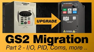 GS20(X) GS2 Migration part 2 variable frequency drive tutorial from AutomationDirect