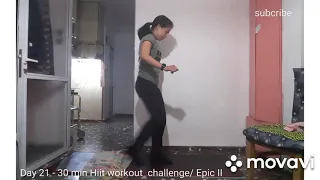 Day 21 - 30 Min Hiit workout challenge /Epic II from caroline girvan vlog