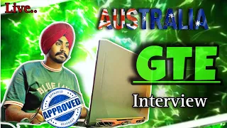Live GTE or GST Interview on Video Call 🇦🇺For Australia||Australia Visa||HR Harry