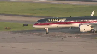 Trump's plane lands at Hartsfield-Jackson airport in Atlanta