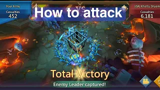 How to capture leader in lords mobile🔥 | How to capture enemy leader in lords mobile #attack #viral