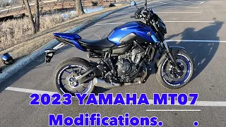 2023 Yamaha MT-07 Mods and accessories #yamaha #motorcycle #mt07 #mt07yamaha