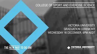 VU Virtual Graduation Ceremony, December 2020 - Sport & Exercise Science