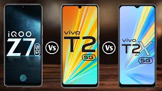 iQOO Z7 5G vs Vivo T2 5G vs Vivo T2X 5G