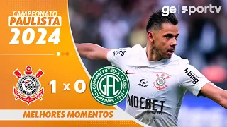 CORINTHIANS 1 X 0 GUARANI | MELHORES MOMENTOS | CAMPEONATO PAULISTA 2024 | ge.globo