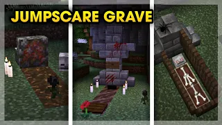 5 GRAVE Build Hacks & Ideas - Jumpscare Grave / Opened Coffin | Minecraft 🕹️