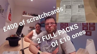 Scratchcard bust collect or carry on Episode 7 Two FULL PACKS