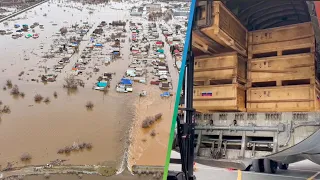 Река Урал стремительно наступает на Оренбург, жителей призывают срочно эвакуироваться