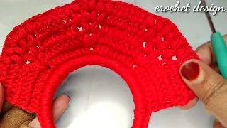 How to make a crochet design hand bag💯👌#beautiful knitting crochet bag making#knitting crochet idea