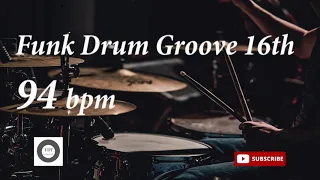 Funk Drum Groove HH 16th - 94 bpm - HQ