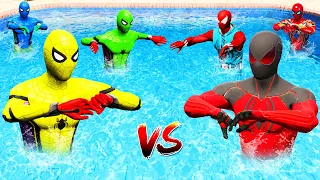 GTA 5 Water Ragdolls Rainbow Spiderman vs Team Spiderman Jumps/Fails (Euphoria Physic) #4