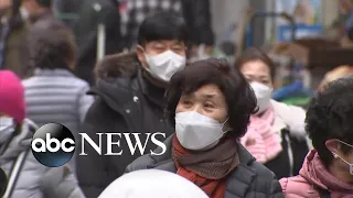 Concerns grow over virus spreading as new hot zone identified in South Korea | ABC News