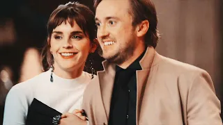 Tom Felton and Emma Watson - Behind the scenes