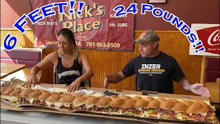 6ft long Roast Beef Sandwich challenge|24 pounds!|With Miki Sudo