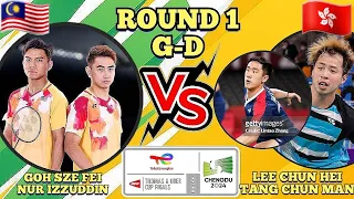 (R1)🇲🇾GOH SZE FEI-NUR IZZUDDIN 🆚️ 🇭🇰 LEE CHUN HEI-TANG CHUN MAN🔥‼️#thomascup2024