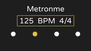 Metronome | 125 BPM | 4/4 Time (with Accent )