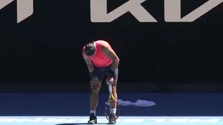 Rafael Nadal in Pain during Practice for Australian open 2022