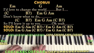 I'd Love To Change the World (Ten Years After) Piano Lesson Chord Chart - Chords/Lyrics - Arpeggios