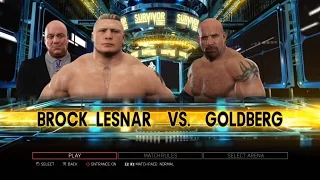 WWE 2K17 PS3 - Brock Lesnar VS Goldberg '98 - Survivor Series 2016 (2015)