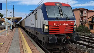 TRENI IN RIVIERA DI PONENTE: stazione di Albenga e dintorni...