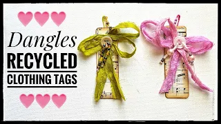 Dangles Recycled Clothing Tags - Junk Journal