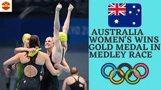 Australian Women's wins Gold medal in 4×100m Freestyle Relay | Tokyo Olympics | 2021