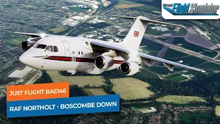[MSFS] RAF Northolt to Boscombe Down PAR Approach (Return) - BAe 146 RAF｜Drawyah