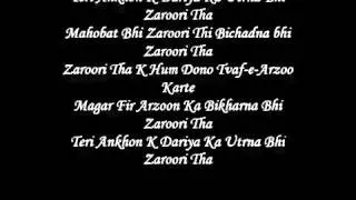 Zaroori tha lyrics by Dastan