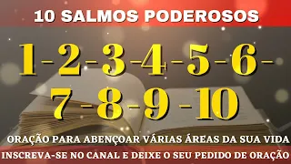 10 Salmos Poderosos para abençoar várias áreas da sua vida| salmo 1 ao 10 #oração #salmos