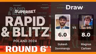 Dommaraju Gukesh vs Magnus Carlsen ♡ Superbet Rapid & Blitz Poland 2024