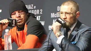 Nate Diaz Responds to Conor McGregor Saying Trilogy Fight at 155 lbs  (UFC 202)