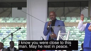 Menzi Ngubane fights back tears during emotional tribute to Sfiso Ncwane