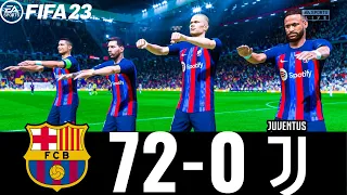 FIFA 23 - MESSI, RONALDO, MBAPPE, NEYMAR, ALL STARS | FC BARCELONA 72-0 JUVENTUS ! UCL FINAL !